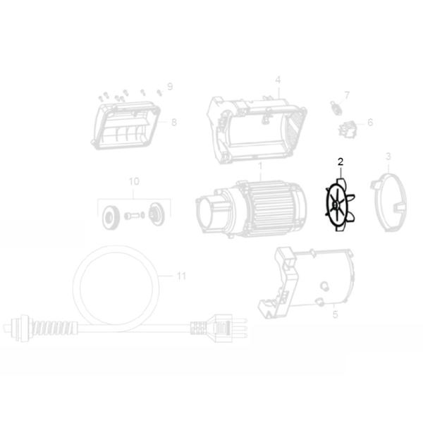 Imagem de Ventoinha Hélice Ventilador do Motor Compatível com Lavajato Karcher K5 Power Control 9.398-494.0