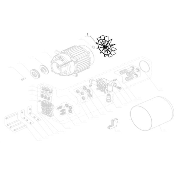 Imagem de Ventoinha Hélice Ventilador do Motor para Lavadora Vonder LAV2300I 68.98.230.101