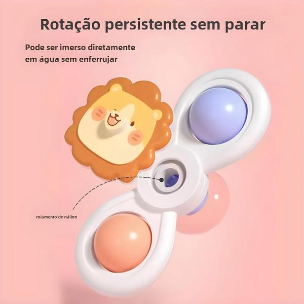 Imagem de Ventosa Rotativa para Bebês - Brinquedo de Banho Divertido com Quebra-Cabeça