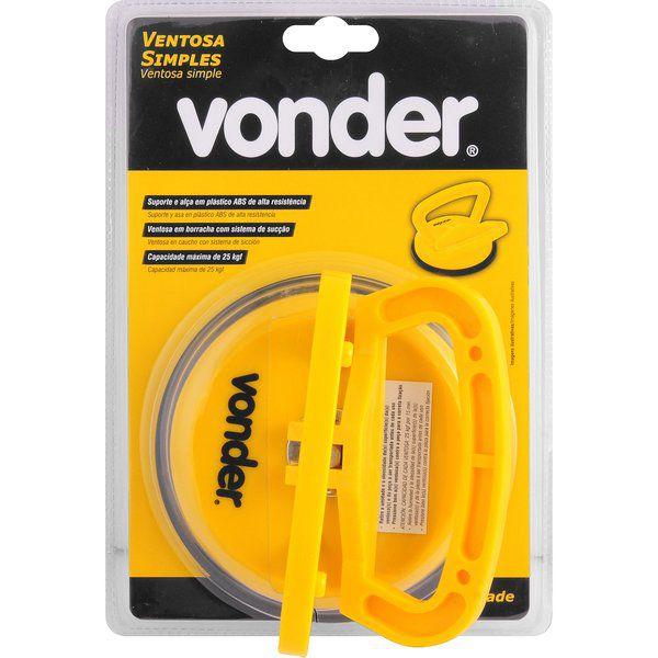 Ventosa Simples de Plástico ABS CAP. 25KG - Vonder Imagem de Ventosa Simples de Plástico ABS CAP. 25KG - Vonder