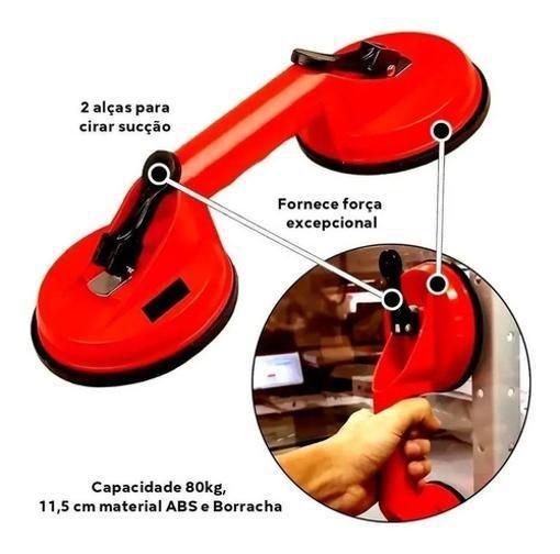 Ventosas Dupla 80kg Porcelanatos e Vidros DM Ferramentas Imagem de Ventosas Dupla 80kg Porcelanatos e Vidros DM Ferramentas