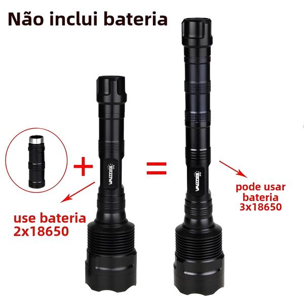 Imagem de Verde Vermelho 3 Led Lanterna Tática De Caça Usb Recarregável Coiote Porco Varmint Predador Lanterna