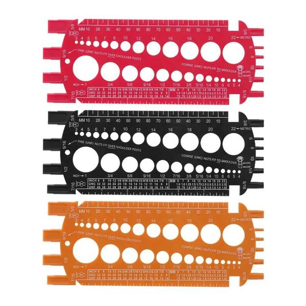 Imagem de Verificador de Rosca Métrica e Imperial - Ferramenta de Medição Portátil para Parafusos