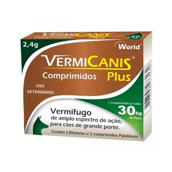 Imagem de Vermicanis 2,4 Gr - Cartucho C/ 04 Comp - World pet