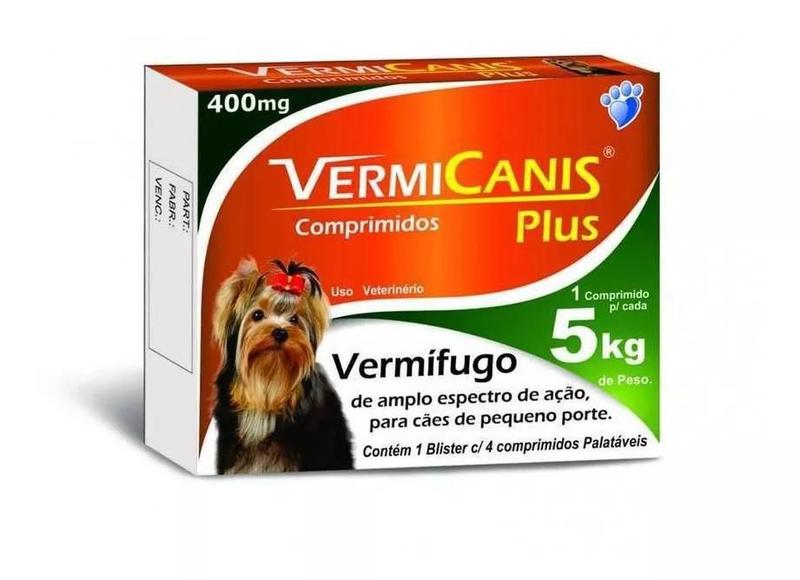 Imagem de Vermicanis Plus 400mg Para Cães Até 5kg