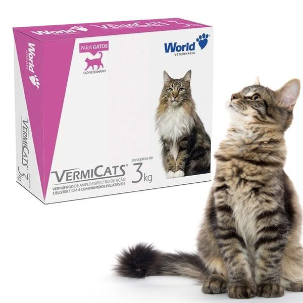 Imagem de VERMICATS 600mg VERMIFUGO GATOS COMPRIMIDO PALATAVEL 