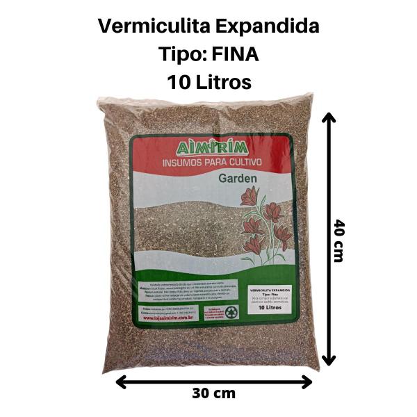 Imagem de Vermiculita Expandida Fina 10 Litros Substrato germinação enraizamento plantas vermiculita para sachê uso geral