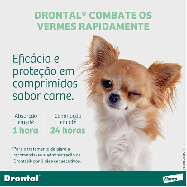 Imagem de Vermífugo Bayer Drontal Plus Sabor Carne Cães Até 10kg C/4cp