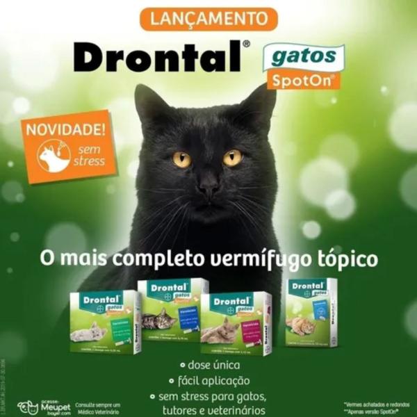 Imagem de Vermifugo Drontal Gatos 4 Kg Vermífugo 04 Comprimidos