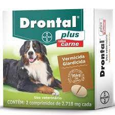 Imagem de Vermifugo Drontal Plus  para Cães até 35 Kg com 2 comprimidos