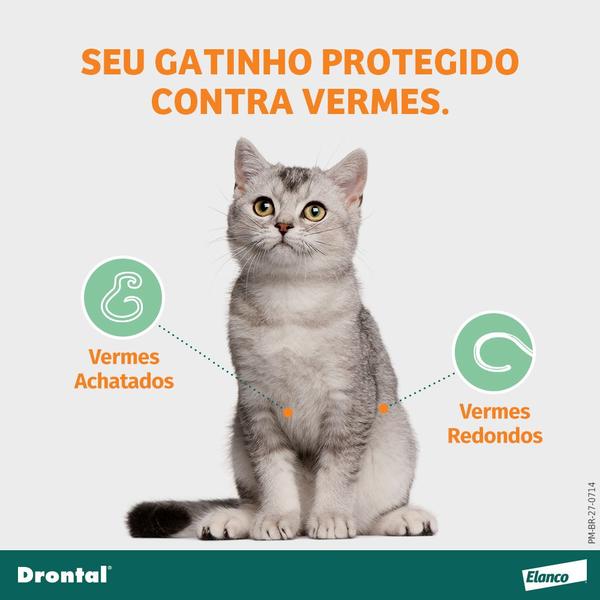 Imagem de Vermífugo Elanco Drontal Spot On Para Gatos De 0,5 Até 2,5 Kg