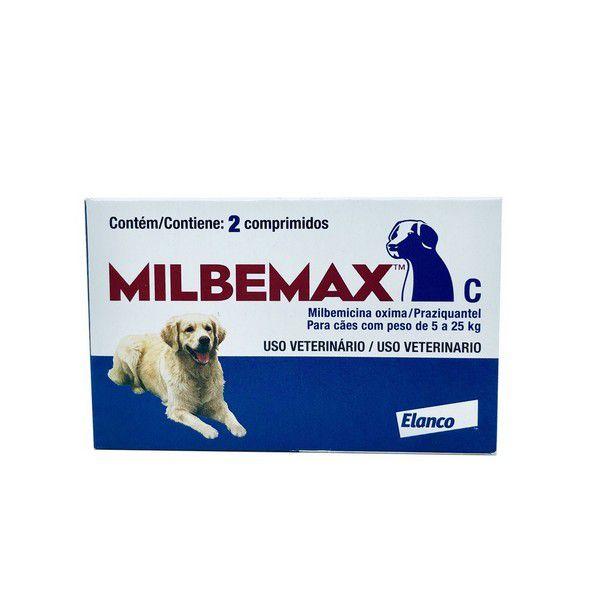 Imagem de Vermífugo Milbemax Cães de 5 a 25kg Elanco 2 Comprimidos