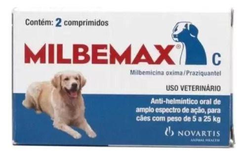 Imagem de Vermifugo Milbemax Para Cães De 5 A 25kg C/ 2 Comprimidos