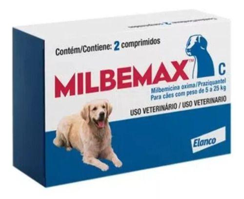 Imagem de Vermifugo Milbemax Para Cães De 5 A 25kg C/ 2 Comprimidos