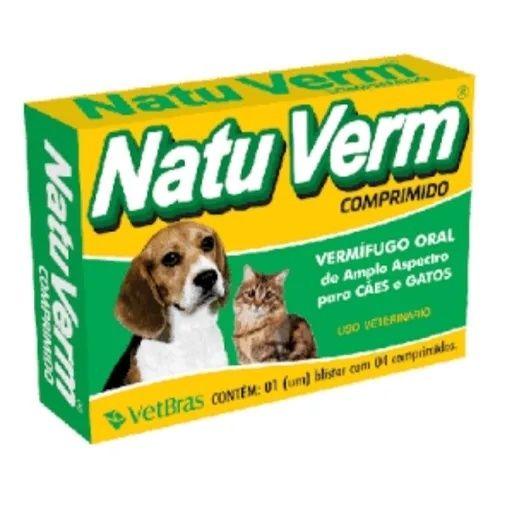 Imagem de Vermífugo Natu Verm Cães e Gatos com 4 Comprimidos VetBras