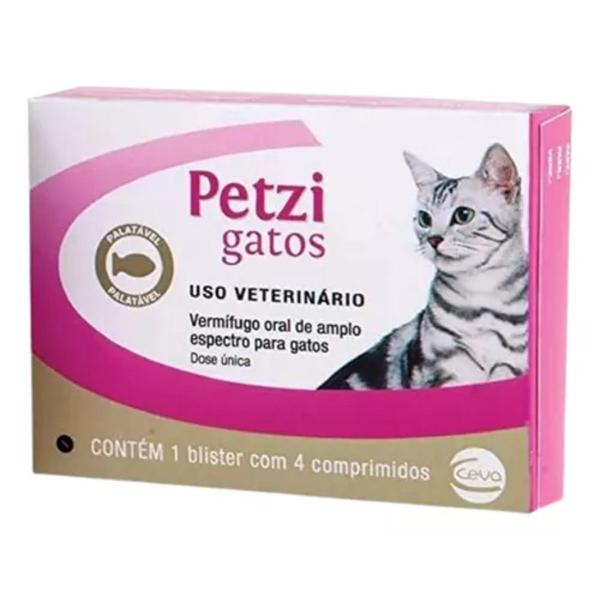 Imagem de Vermífugo Palatável Ceva Petzi Gatos 600 mg - 4 Comprimidos