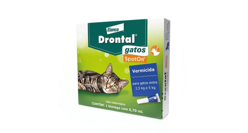 Imagem de Vermífugo para Gatos Drontal Spot On 0,70ml 2,5kg à 5kg