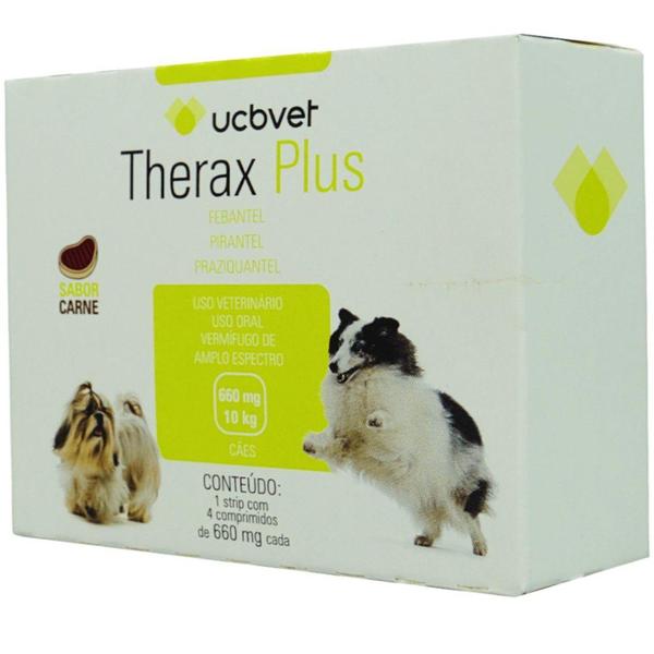 Imagem de Vermífugo Therax Plus 660mg C/4 comp. UCBVET