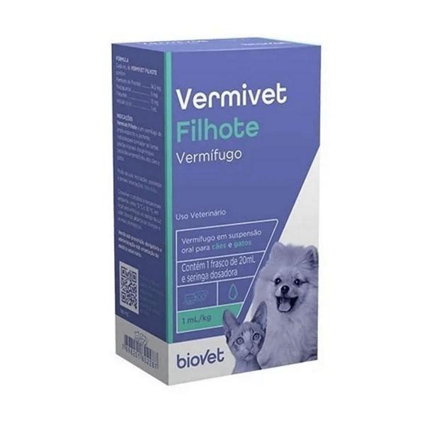 Imagem de Vermífugo Vermivet Filhotes Biovet 20ml