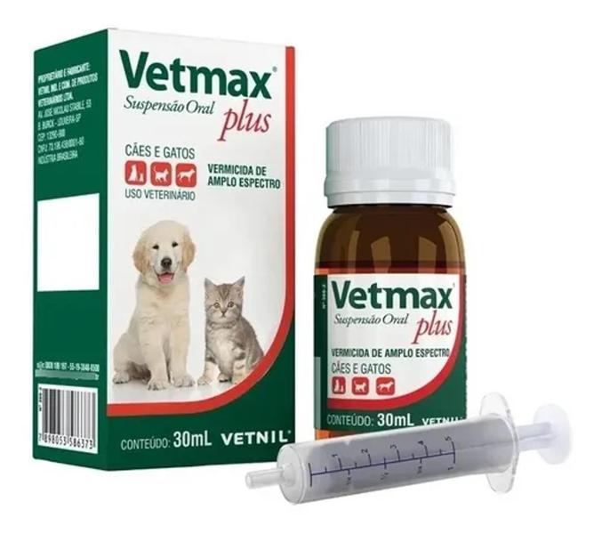 Imagem de Vermífugo Vetmax Plus Suspensão Vetnil Cães E Gatos 30ml