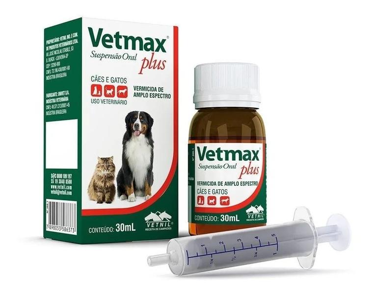 Imagem de Vermifugo Vetmax Plus Suspensão Vetnil Para Cães E Gatos