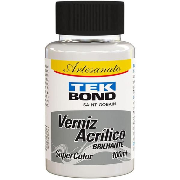 Imagem de Verniz Acrílico Brilhante 100ML Tekbond Caixa com 6