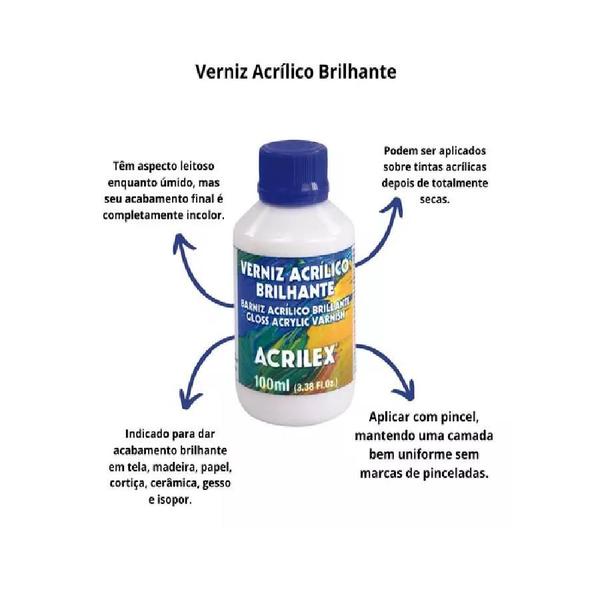 Imagem de Verniz Acrílico Brilhante Acrilex - 250 Ml