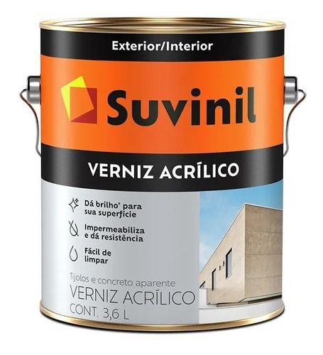 Imagem de Verniz Acrílico Brilhante Parede Pedra Muro 3,6l Suvinil