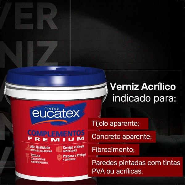 Verniz acrilico eucatex incolor 3600ml Imagem de Verniz acrilico eucatex incolor 3600ml