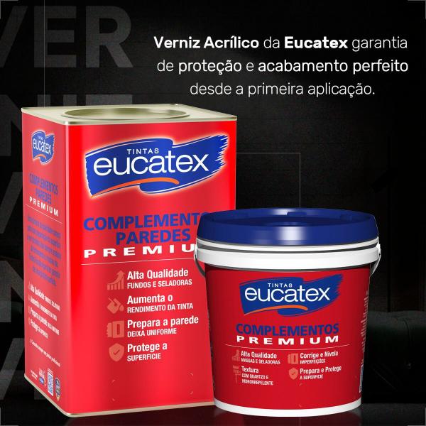 Verniz acrilico eucatex incolor 3600ml Imagem de Verniz acrilico eucatex incolor 3600ml