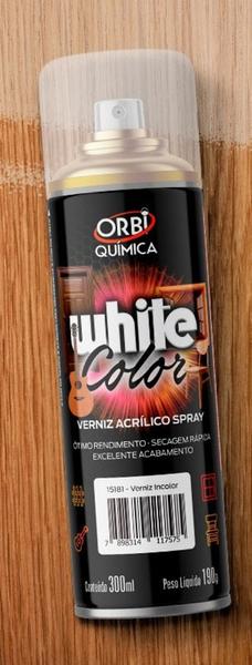 Imagem de Verniz Acrílico Spray  Incolor 300 Ml 190 g  - 01 Unid - Orbi Quimica