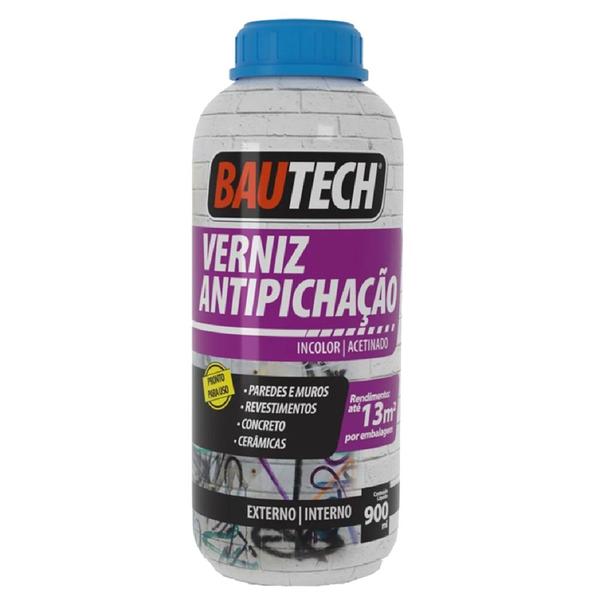 Imagem de Verniz Antipichação Paredes Muros Incolor 900ml - 20655 - BAUTECH