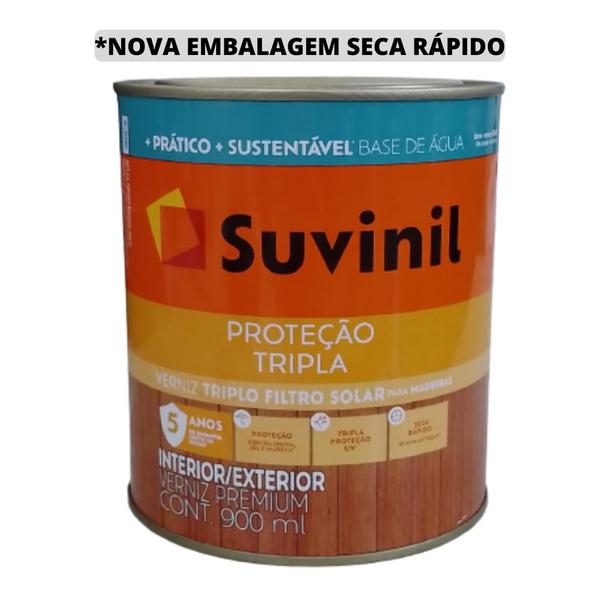 Imagem de Verniz Base Água Madeira Suvinil 900ml Imbuia Mogno Natural