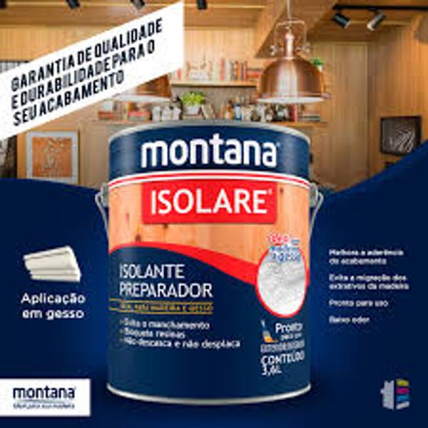 Imagem de Verniz Isolante Madeira Gesso Incolor Isolare 3,6L Montana Madeira Fundo Preparador