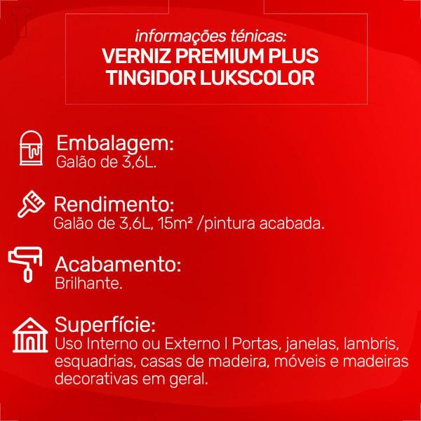 Imagem de Verniz lukscolor tingidor imbuia 3600ml