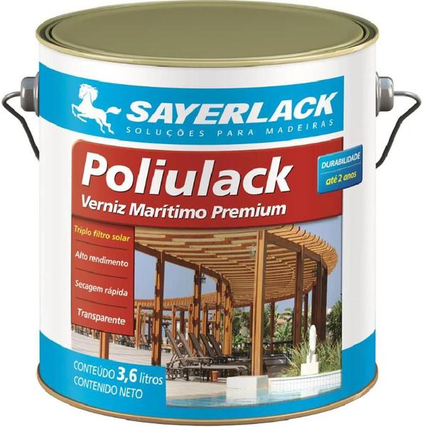 Imagem de Verniz Marítimo Filtro Solar Poliulack 3,6L Sayerlack