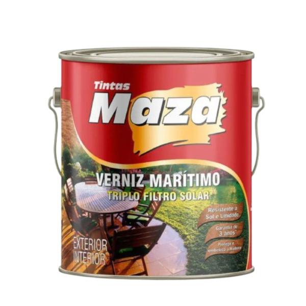 Imagem de Verniz Mogno 0,900ml Brilhante Marítimo P/Madeira MAZA