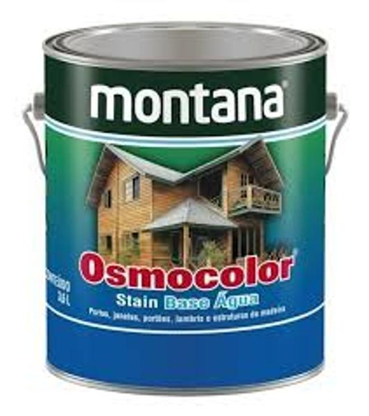 Imagem de Verniz Osmocolor Stain Mogno Base Água Acetinado 3,6L Montana Madeira