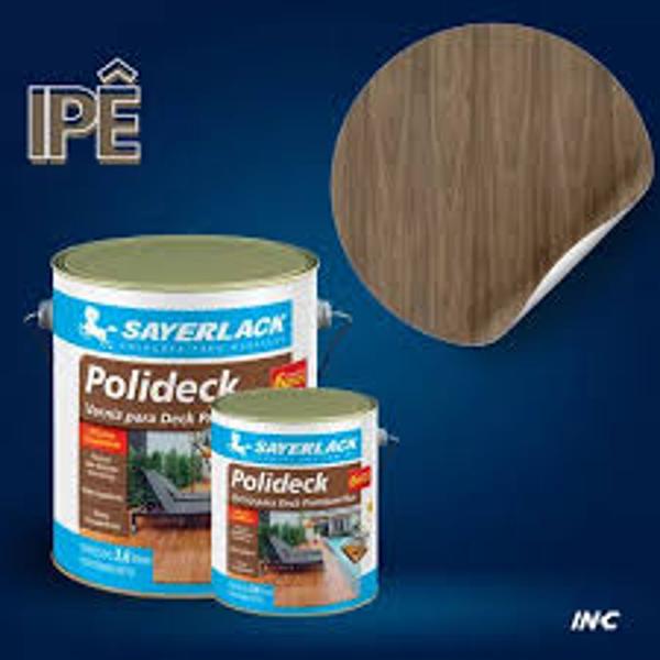 Imagem de Verniz para Deck Premium Polideck Ipê Semibrilho 3,6L Sayerlack Madeira