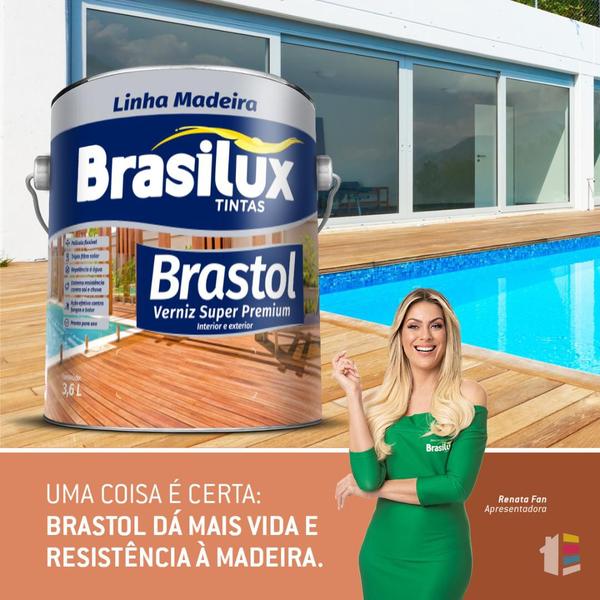 Imagem de Verniz Para Deck Premium Semibrilho Natural Brastol 3,6L