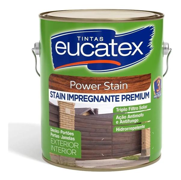 Verniz power stain deck madeira premium imbuia 3,6l eucatex Imagem de Verniz power stain deck madeira premium imbuia 3,6l eucatex