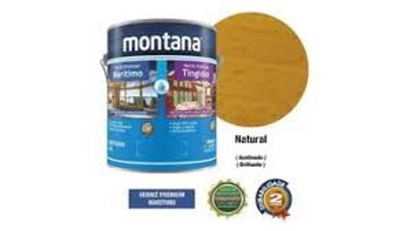 Imagem de Verniz Premium Marítimo Base Água Natural Acetinado 900ml Montana Madeira