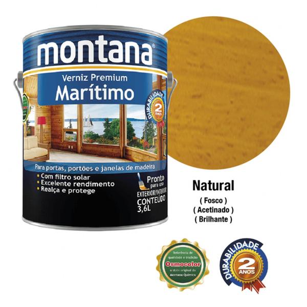 Imagem de Verniz Premium Marítimo Natural Fosco 900ml Montana Madeira