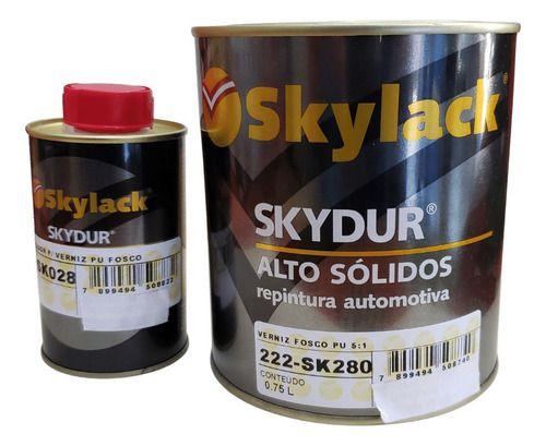 Imagem de Verniz pu bicomponente fosco sk280 skylack 900 ml c/ cat.