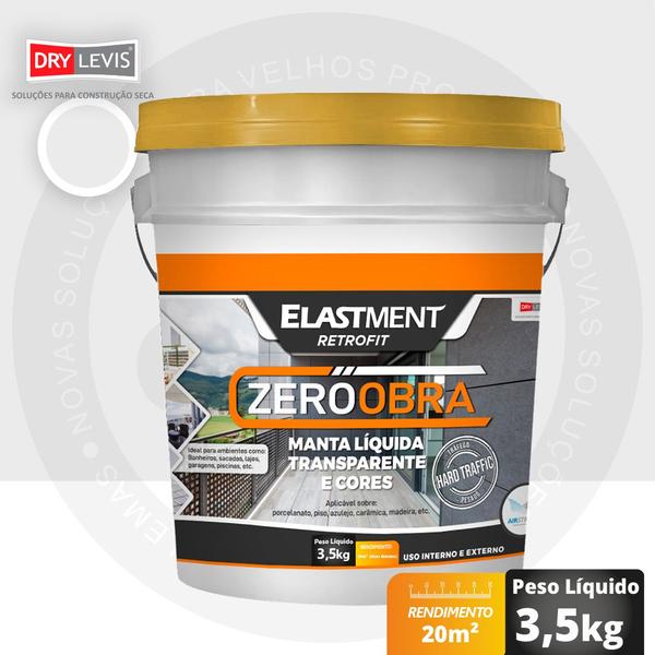 Imagem de Verniz Pu Manta Líquida Zero Obra Elastment 3,5kg Fosco Incolor