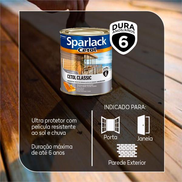 Imagem de Verniz Sparlack Cetol Classic Brilhante 900 Ml - Cores