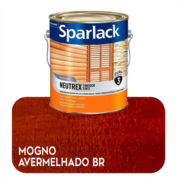 Imagem de Verniz Sparlack Neutrex Brilhante 3,6 Litros  Tingidor Cores Madeira