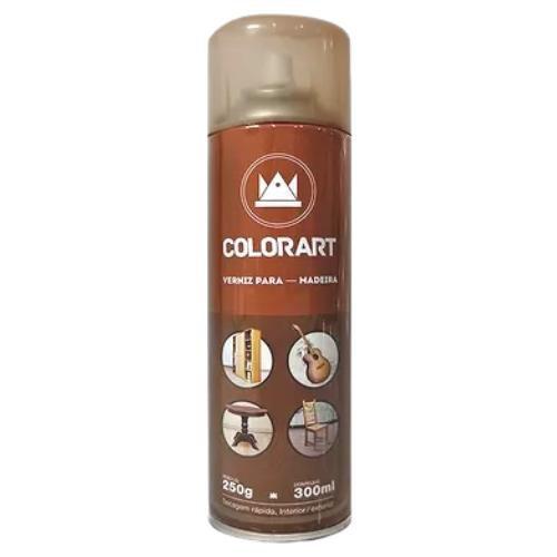 Imagem de Verniz Spray Colorart Cor Imbuia Secagem Rápida Para Madeira Moveis Com Filtro Solar 300ml