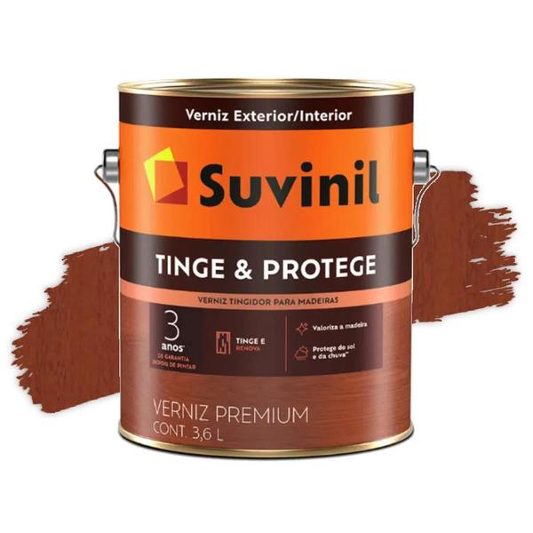 Imagem de  verniz tinge e protege mogno bri 3,6l - suvinil