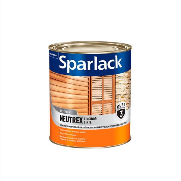 Verniz Tingidor Proteção para Madeiras Sparlack Neutrex Brilhante 900ml Imagem de Verniz Tingidor Proteção para Madeiras Sparlack Neutrex Brilhante 900ml